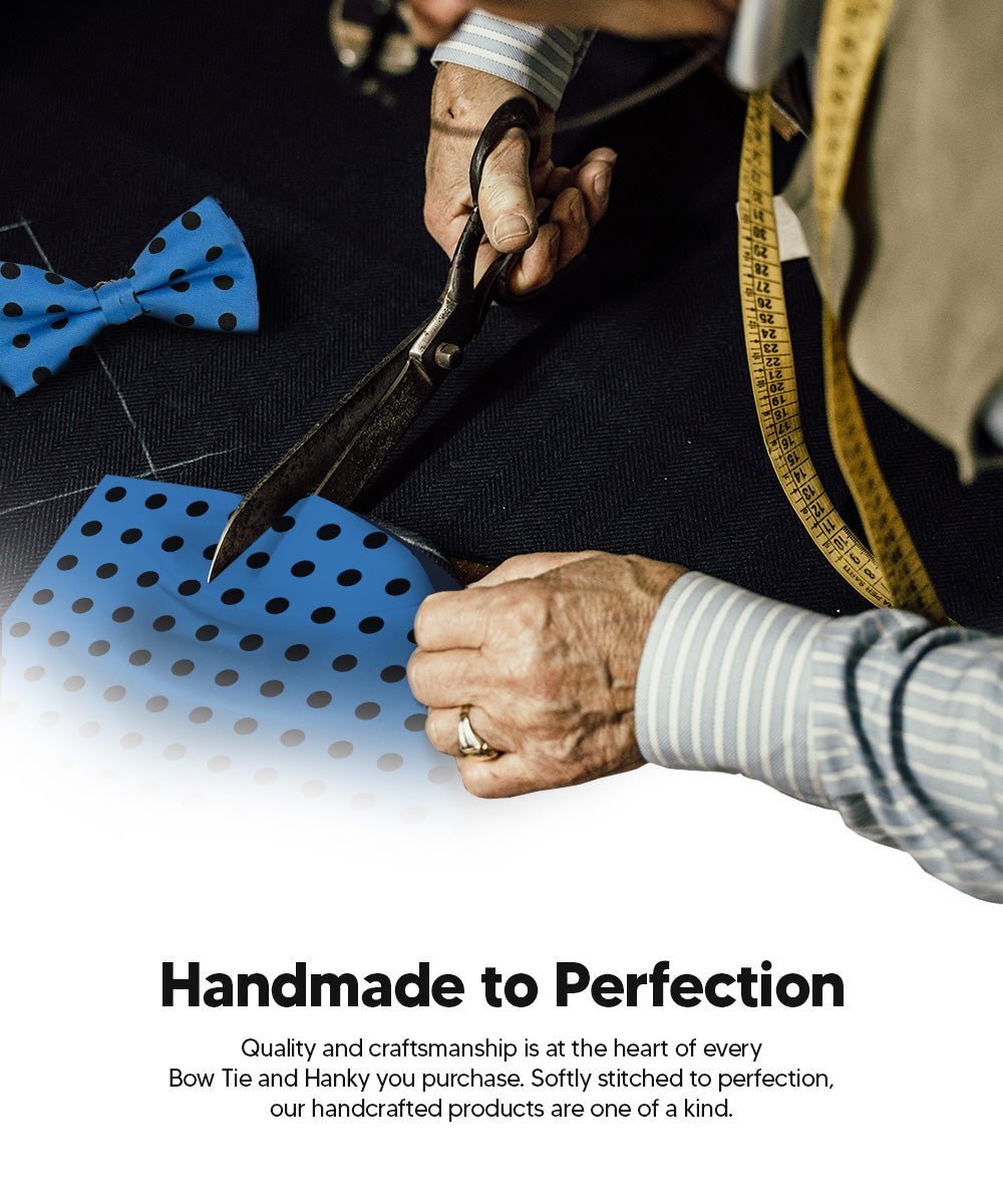 Polka Dot Bow Tie & Pocket Square in a Box by Vittorio Farina (bh - 0019) for Independent Retail Stores by Dubal Brothers