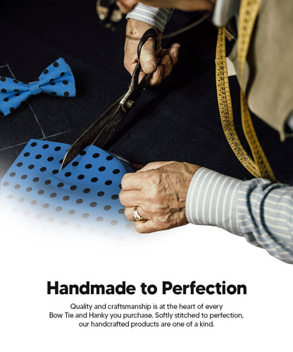 Polka Dot Bow Tie & Pocket Square in a Box by Vittorio Farina (bh - 0019) for Independent Retail Stores by Dubal Brothers