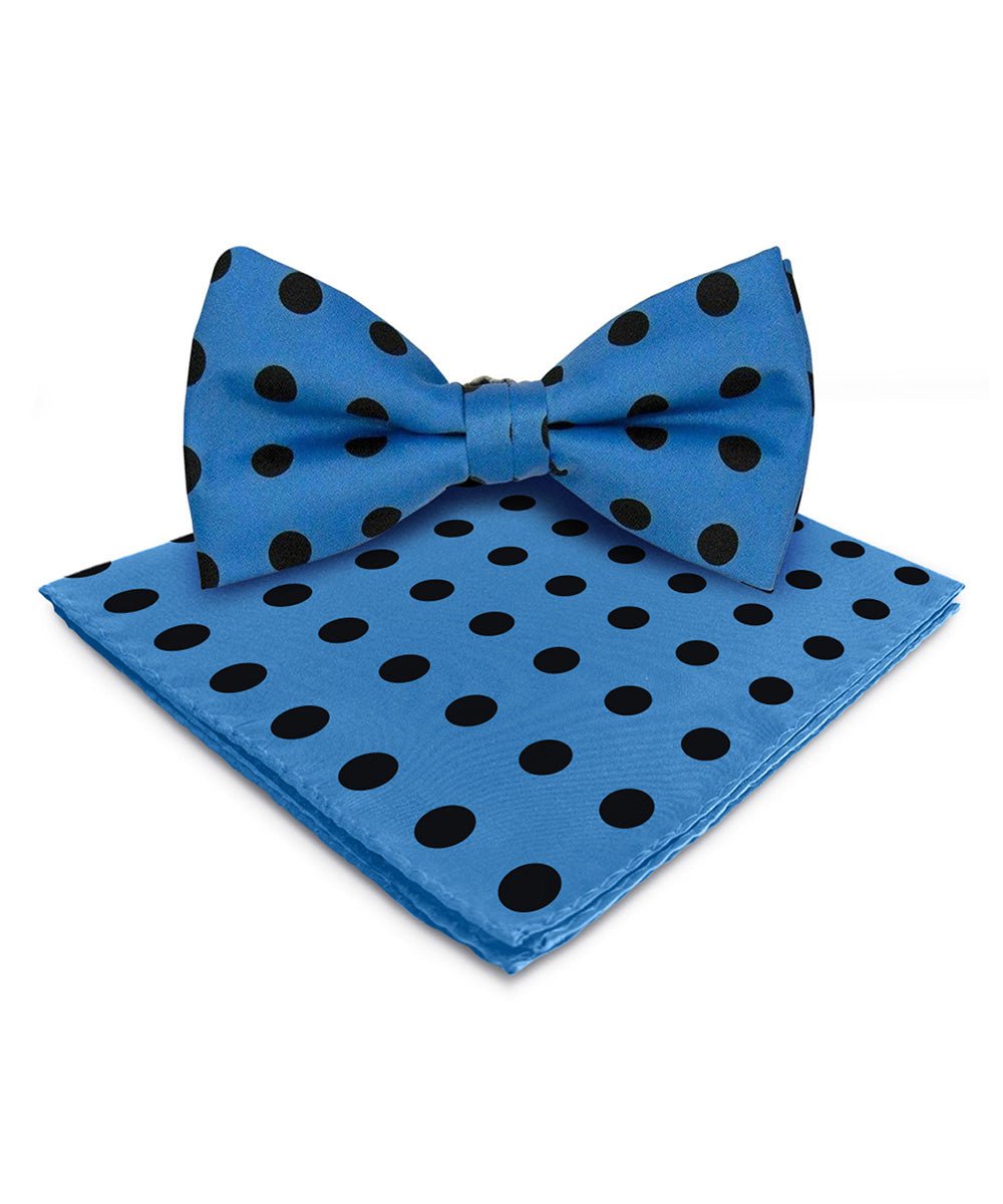Polka Dot Bow Tie & Pocket Square in a Box by Vittorio Farina (bh - 0019) for Independent Retail Stores by Dubal Brothers
