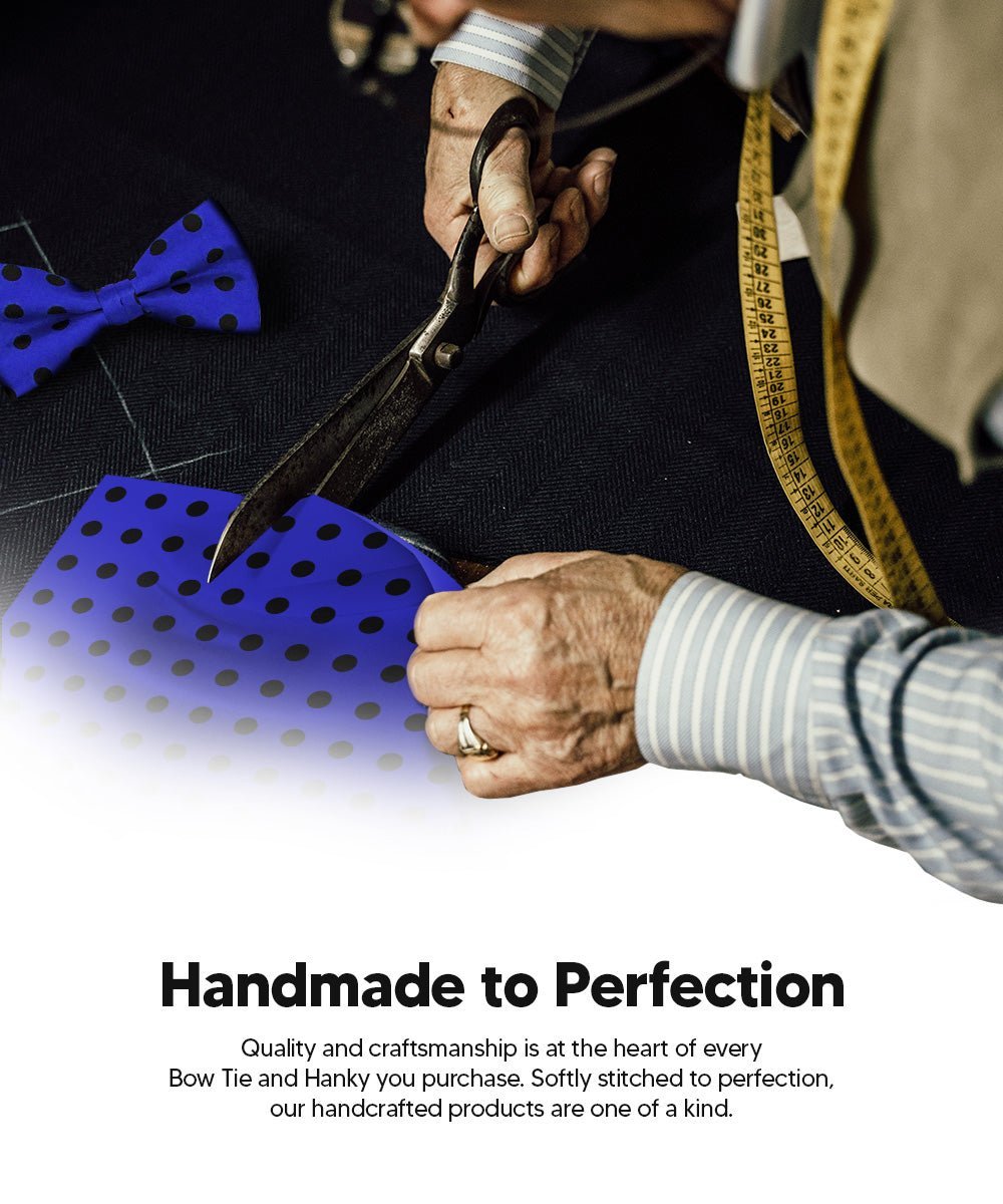 Polka Dot Bow Tie & Pocket Square in a Box by Vittorio Farina (bh - 0020) for Independent Retail Stores by Dubal Brothers