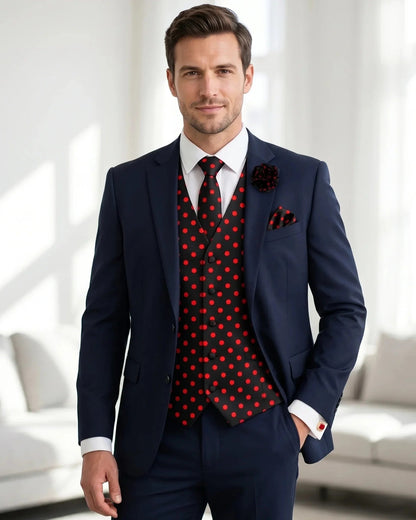 Polka Dot Gentleman Bundle (Black & Red) - EBB - Wholesale product by Dubal Brothers