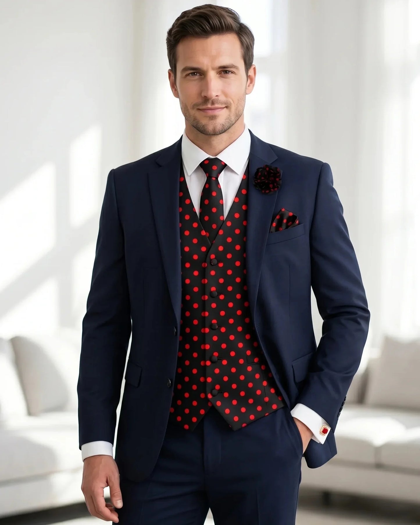 Polka Dot Gentleman Bundle (Black & Red) FBP - 