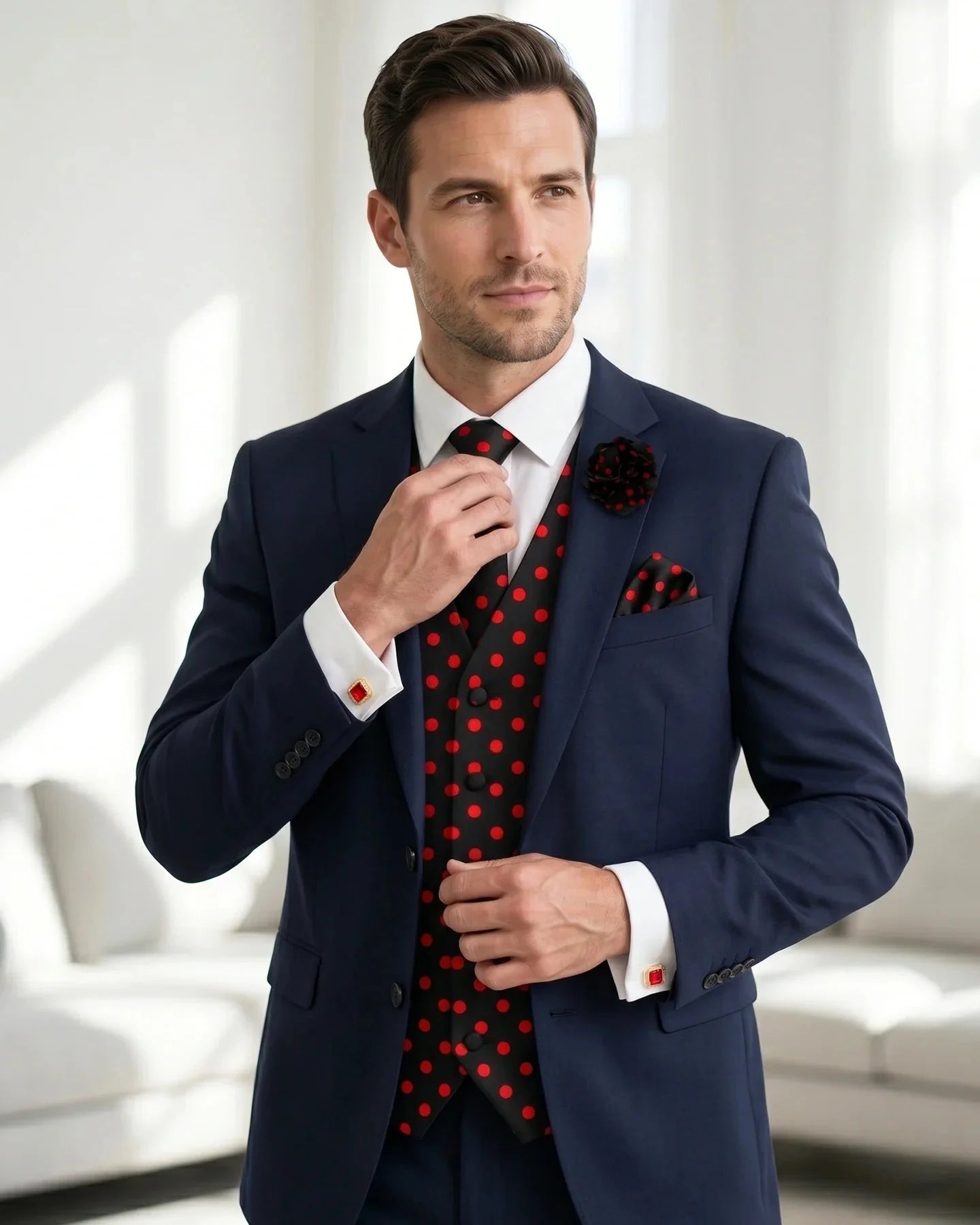 Polka Dot Gentleman Bundle (Black & Red) FBP - 