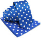 Polka Dot Necktie & Pocket Square by Vittorio Farina (NH - PD_02_WHITE_ROYAL) for Independent Retail Stores by Dubal Brothers