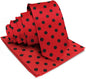 Polka Dot Necktie & Pocket Square by Vittorio Farina (NH - PD_08_BLACK_RED) for Independent Retail Stores by Dubal Brothers