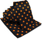 Polka Dot Necktie & Pocket Square by Vittorio Farina (NH - PD_10_GOLD_BLACK) for Independent Retail Stores by Dubal Brothers