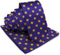 Polka Dot Necktie & Pocket Square by Vittorio Farina (NH - PD_12_GOLD_PURPLE) for Independent Retail Stores by Dubal Brothers