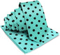 Polka Dot Necktie & Pocket Square by Vittorio Farina (NH - PD_17_BLACK_AQUA) for Independent Retail Stores by Dubal Brothers