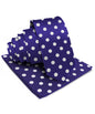 Polka Dot Necktie & Pocket Square by Vittorio Farina (NH - PD_19_WHITE_PURPLE) for Independent Retail Stores by Dubal Brothers
