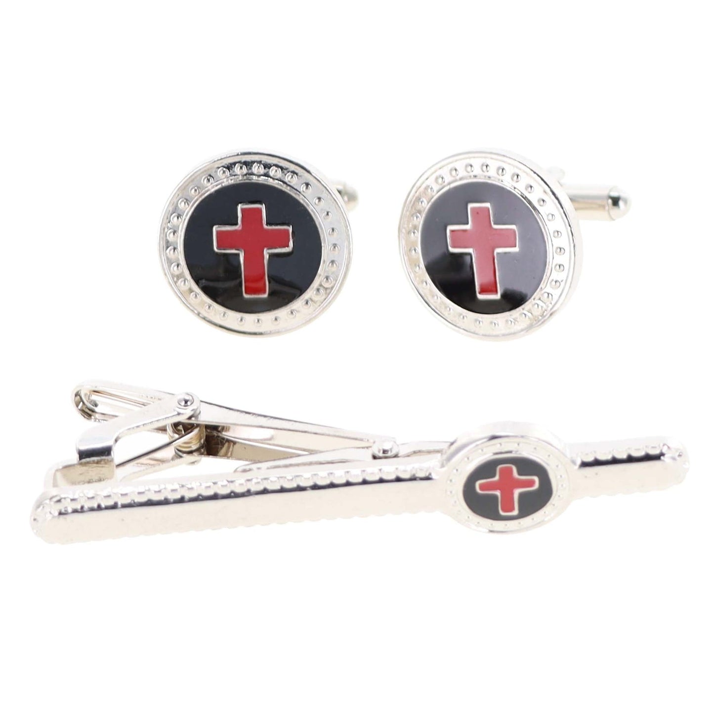 Religious Cufflinks & Tie Bar Set in a Box by Vittorio Vico (CLTB - 315) for Independent Retail Stores by Dubal Brothers