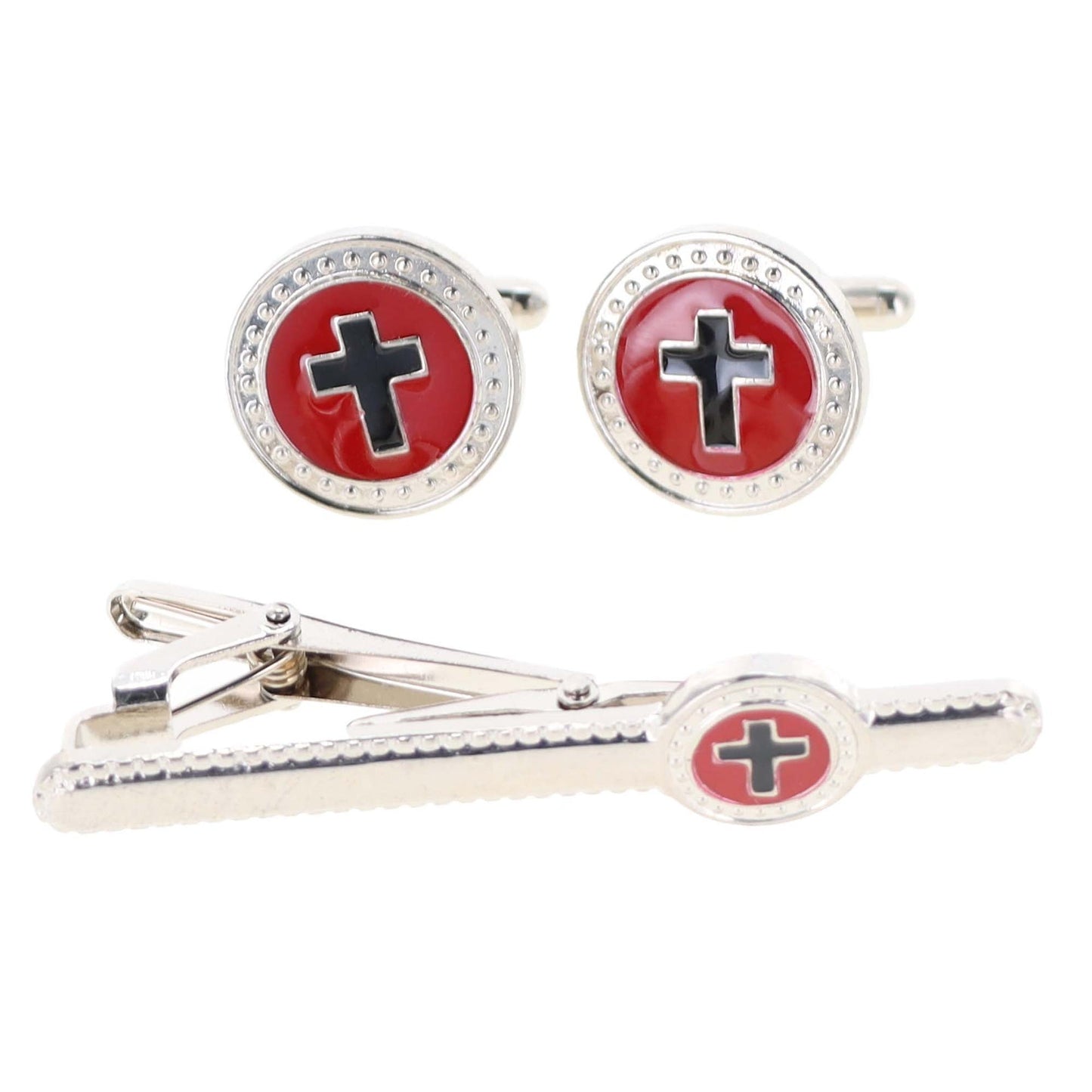 Religious Cufflinks & Tie Bar Set in a Box by Vittorio Vico (CLTB - 449) for Independent Retail Stores by Dubal Brothers
