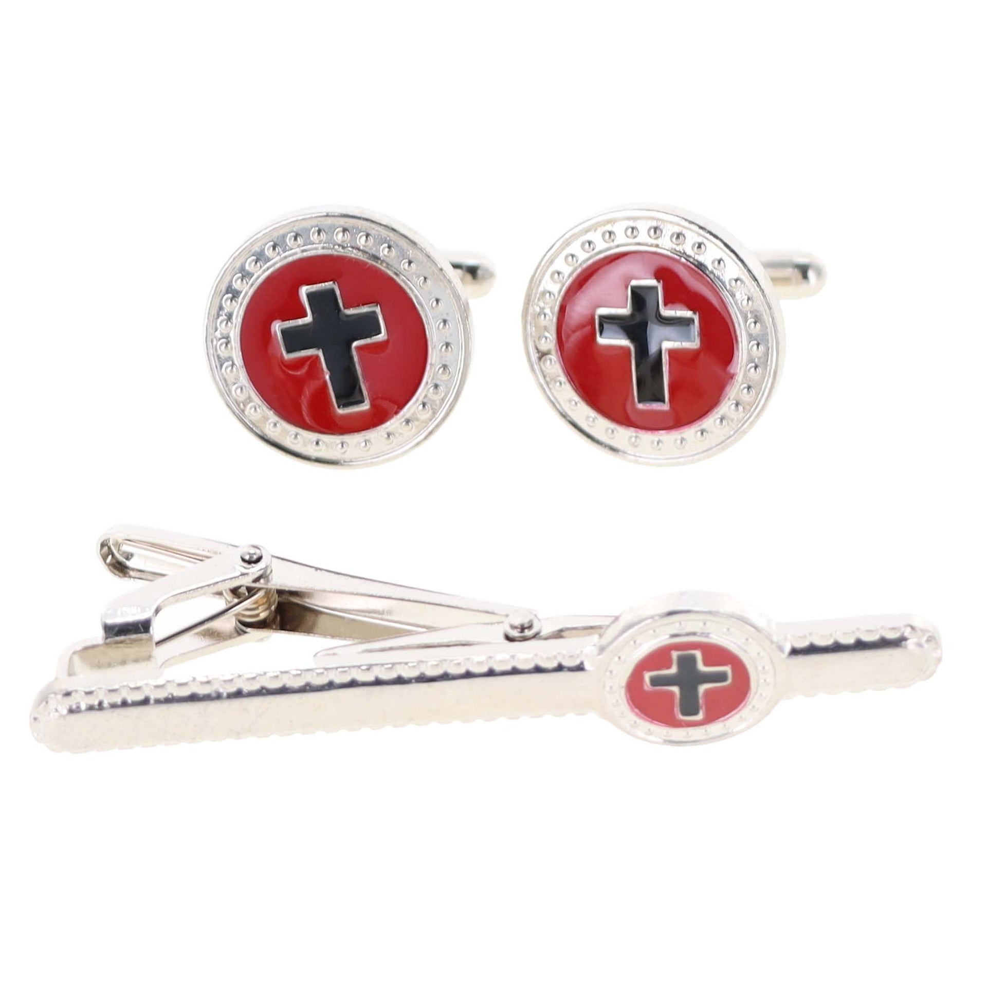 Religious Cufflinks & Tie Bar Set in a Box by Vittorio Vico (CLTB - 449) for Independent Retail Stores by Dubal Brothers