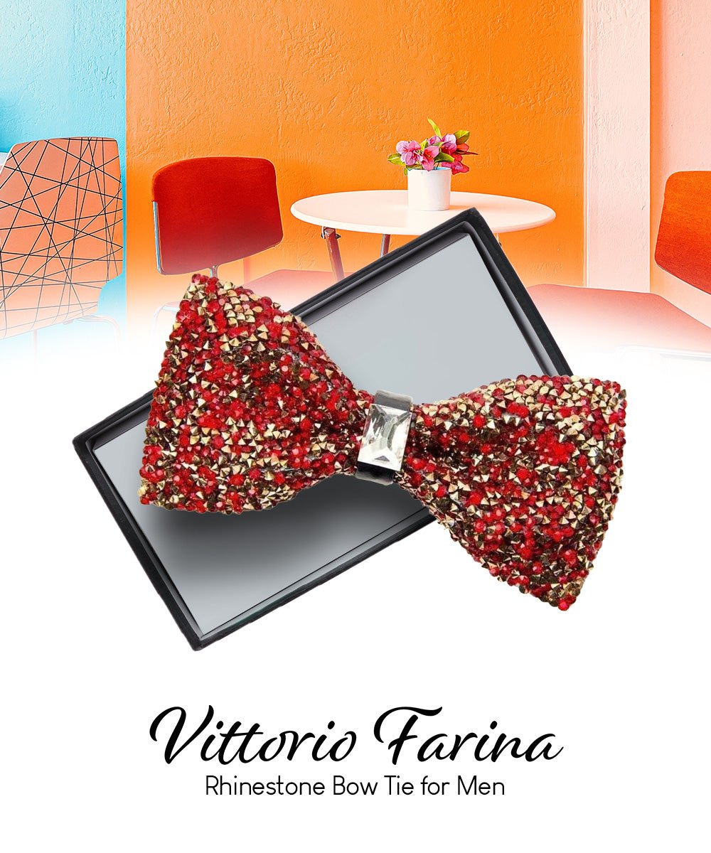 Rhinestone Bow Tie in a Box by Vittorio Farina (br - 001) for Independent Retail Stores by Dubal Brothers