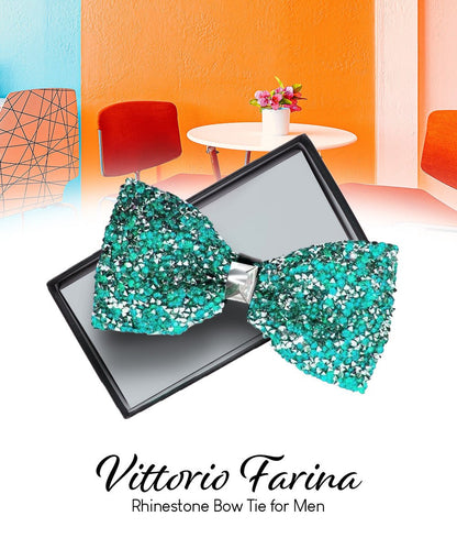 Rhinestone Bow Tie in a Box by Vittorio Farina (br - 002) for Independent Retail Stores by Dubal Brothers
