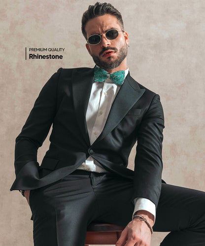 Rhinestone Bow Tie in a Box by Vittorio Farina (br - 002) for Independent Retail Stores by Dubal Brothers