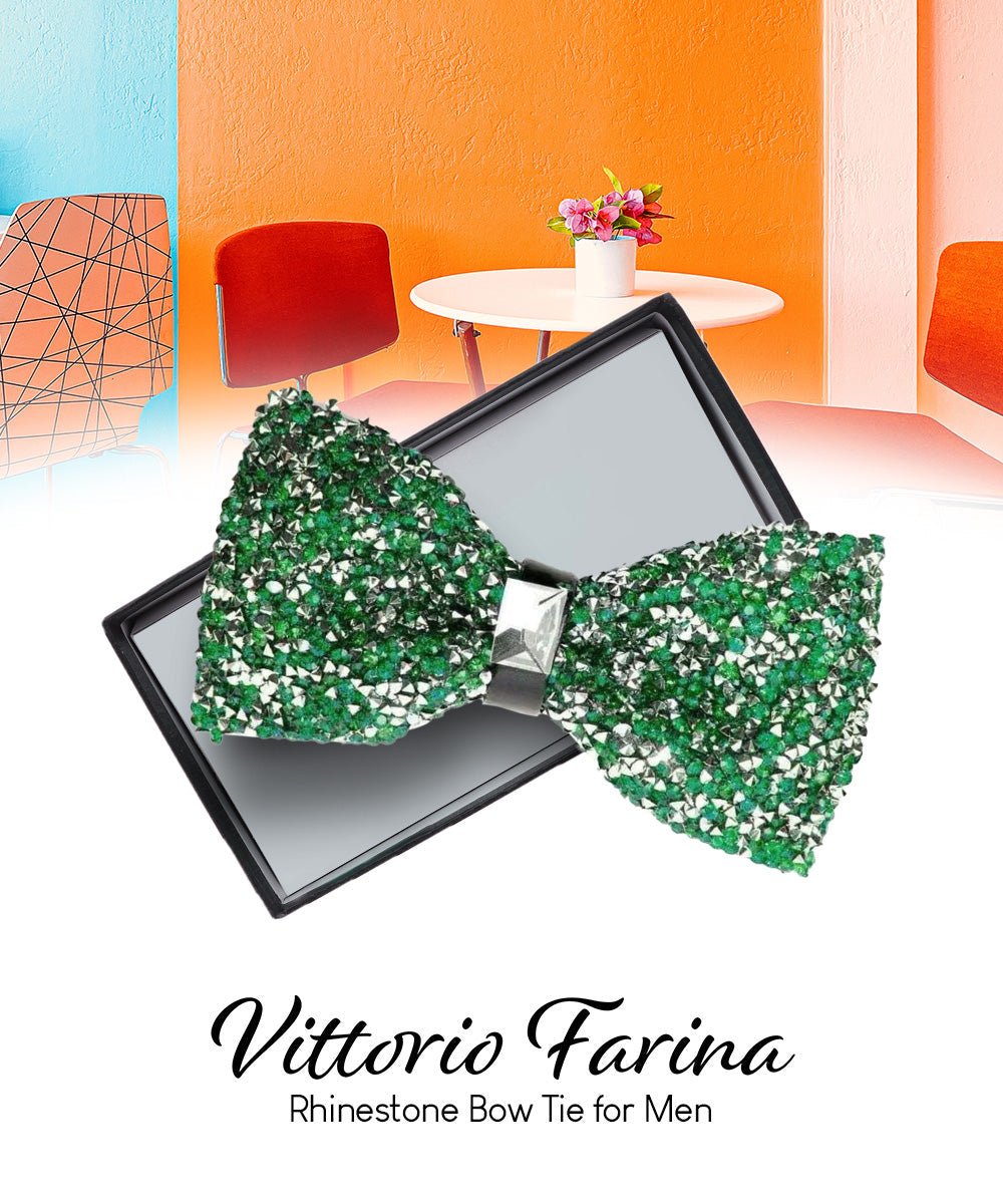 Rhinestone Bow Tie in a Box by Vittorio Farina (br - 004) for Independent Retail Stores by Dubal Brothers