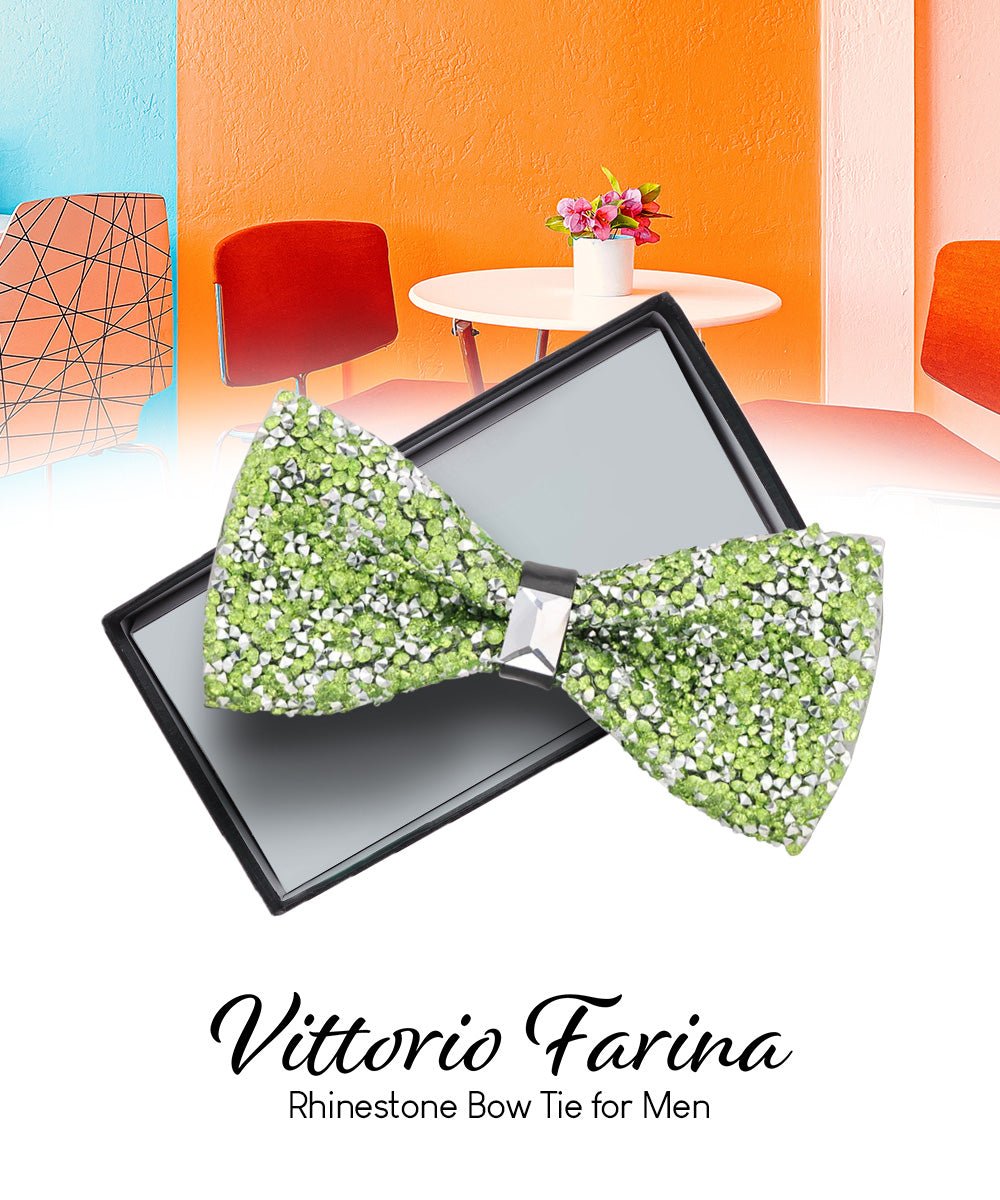 Rhinestone Bow Tie in a Box by Vittorio Farina (br - 004a) for Independent Retail Stores by Dubal Brothers