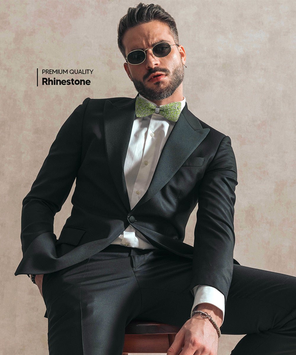 Rhinestone Bow Tie in a Box by Vittorio Farina (br - 004a) for Independent Retail Stores by Dubal Brothers