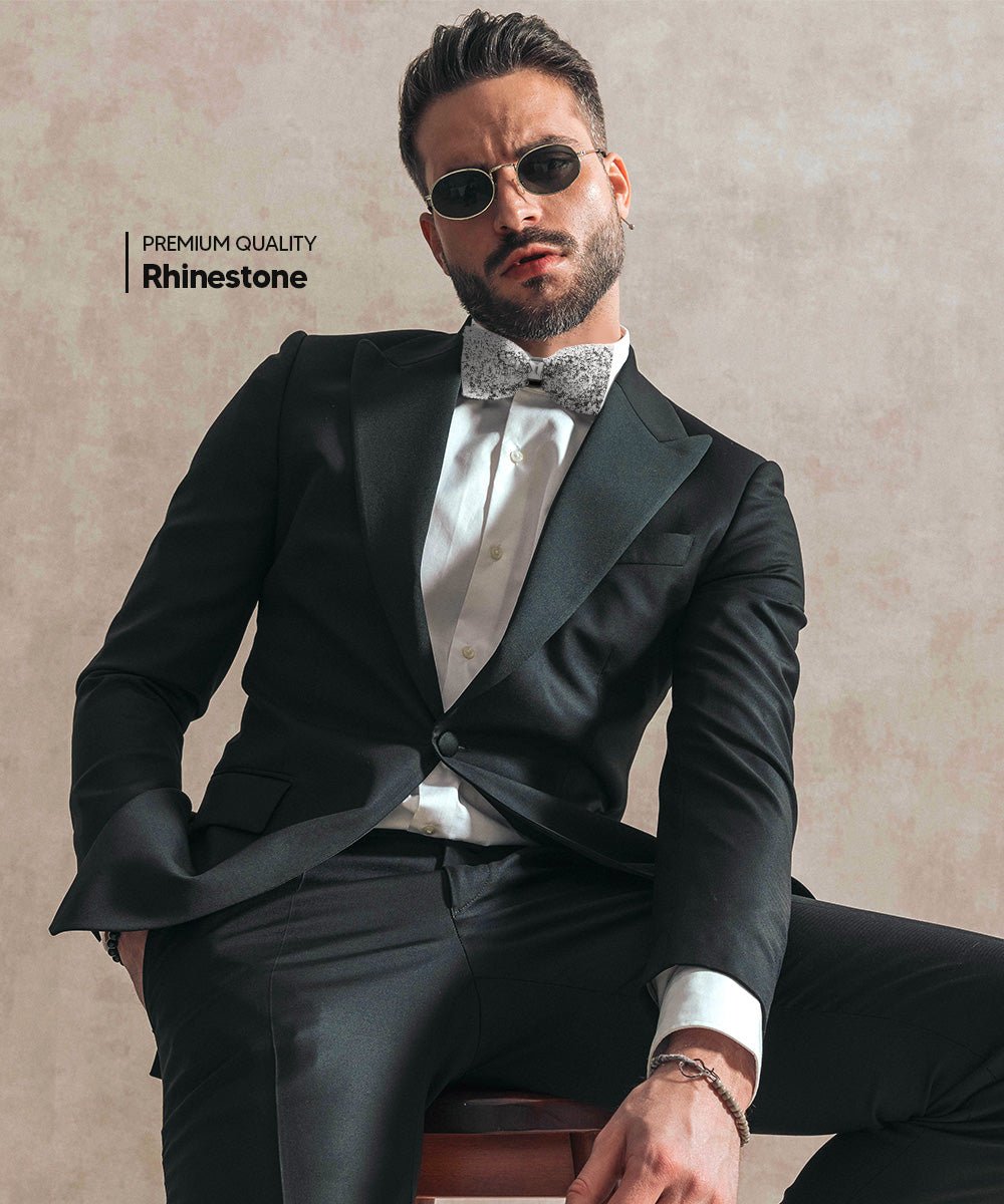 Rhinestone Bow Tie in a Box by Vittorio Farina (br - 006) for Independent Retail Stores by Dubal Brothers