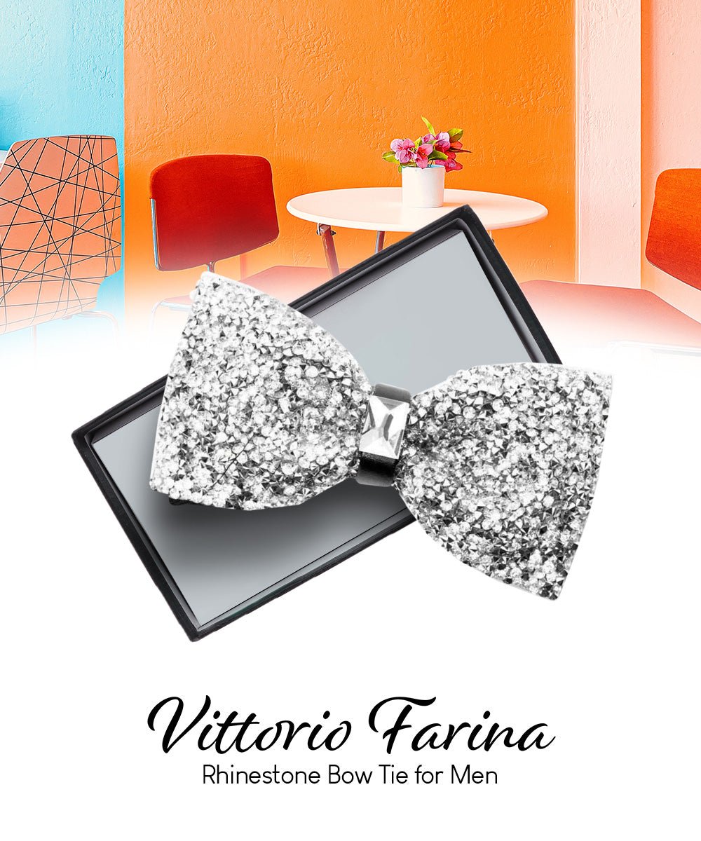 Rhinestone Bow Tie in a Box by Vittorio Farina (br - 006) for Independent Retail Stores by Dubal Brothers