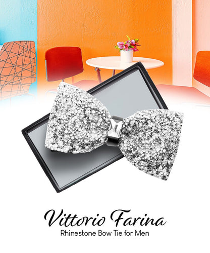 Rhinestone Bow Tie in a Box by Vittorio Farina (br - 006) for Independent Retail Stores by Dubal Brothers