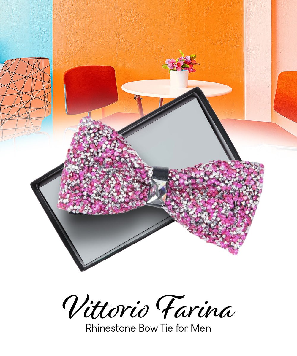 Rhinestone Bow Tie in a Box by Vittorio Farina (br - 007) for Independent Retail Stores by Dubal Brothers