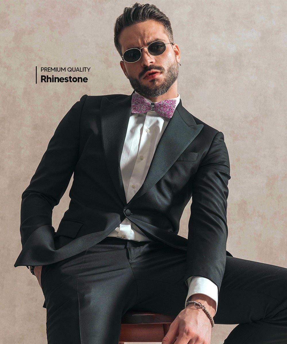 Rhinestone Bow Tie in a Box by Vittorio Farina (br - 007) for Independent Retail Stores by Dubal Brothers