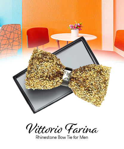 Rhinestone Bow Tie in a Box by Vittorio Farina (br - 009) for Independent Retail Stores by Dubal Brothers