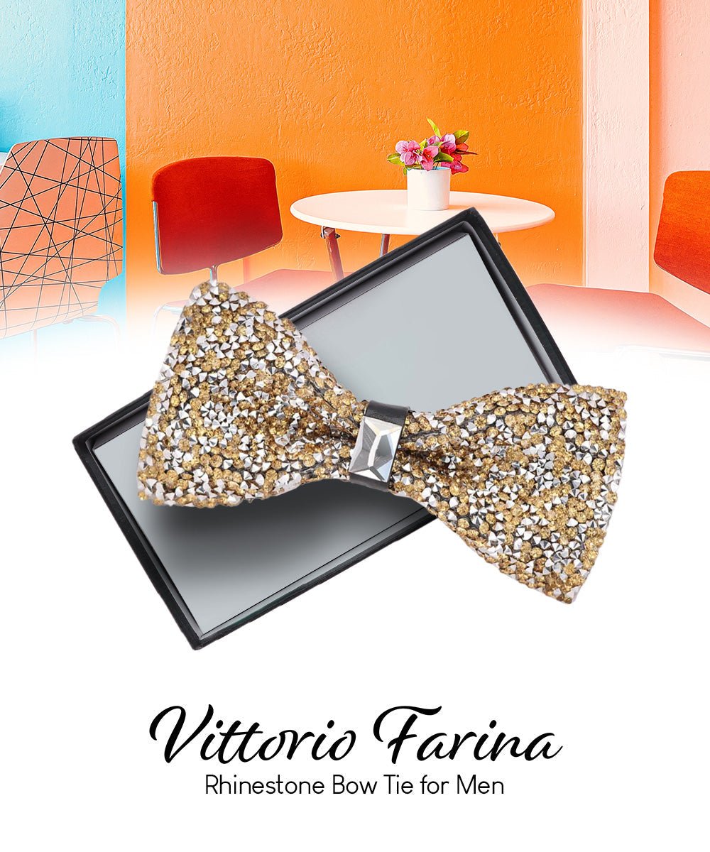 Rhinestone Bow Tie in a Box by Vittorio Farina (br - 009a) for Independent Retail Stores by Dubal Brothers
