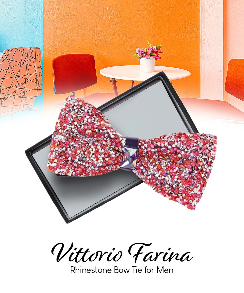 Rhinestone Bow Tie in a Box by Vittorio Farina (br - 011) for Independent Retail Stores by Dubal Brothers