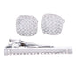 Rhinestone Cufflinks & Tie Bar Set with Silver Setting in a Box by Vittorio Vico (CR - 034) for Independent Retail Stores by Dubal Brothers
