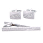 Rhinestone Cufflinks & Tie Bar Set with Silver Setting in a Box by Vittorio Vico (CR - 090) for Independent Retail Stores by Dubal Brothers