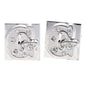 Rhinestone Initial Cufflinks in a Gift Box (A to Z) by Vittorio Vico (ini2044 - GS) for Independent Retail Stores by Dubal Brothers