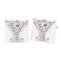 Rhinestone Initial Cufflinks in a Gift Box (A to Z) by Vittorio Vico (ini2044 - YS) for Independent Retail Stores by Dubal Brothers