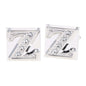 Rhinestone Initial Cufflinks in a Gift Box (A to Z) by Vittorio Vico (ini2044 - ZS) for Independent Retail Stores by Dubal Brothers