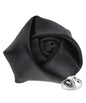 Rose Bud Flower Lapel Pin by Vittorio Vico (solidlapel - bud - black) for Independent Retail Stores by Dubal Brothers