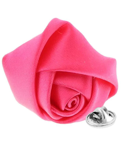 Rose Bud Flower Lapel Pin by Vittorio Vico (solidlapel - bud - hotpink) for Independent Retail Stores by Dubal Brothers