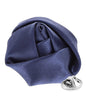 Rose Bud Flower Lapel Pin by Vittorio Vico (solidlapel - bud - navy) for Independent Retail Stores by Dubal Brothers