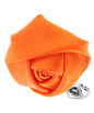 Rose Bud Flower Lapel Pin by Vittorio Vico (solidlapel - bud - orange) for Independent Retail Stores by Dubal Brothers