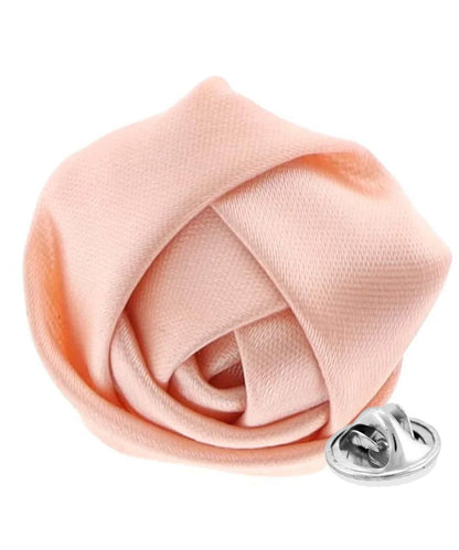 Rose Bud Flower Lapel Pin by Vittorio Vico (solidlapel - bud - peach) for Independent Retail Stores by Dubal Brothers