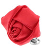 Rose Bud Flower Lapel Pin by Vittorio Vico (solidlapel - bud - red) for Independent Retail Stores by Dubal Brothers