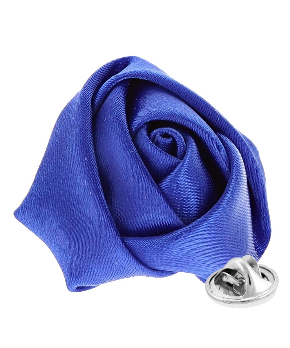Rose Bud Flower Lapel Pin by Vittorio Vico (solidlapel - bud - royal) for Independent Retail Stores by Dubal Brothers