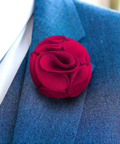 Rose Flower Lapel Pin by Vittorio Vico (117 - rose - hot - pink) for Independent Retail Stores by Dubal Brothers