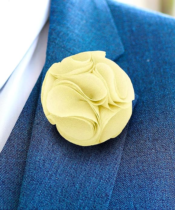 Rose Flower Lapel Pin by Vittorio Vico (46 - rose - ivory) for Independent Retail Stores by Dubal Brothers