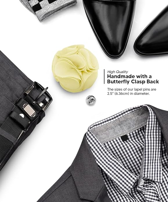 Rose Flower Lapel Pin by Vittorio Vico (46 - rose - ivory) for Independent Retail Stores by Dubal Brothers