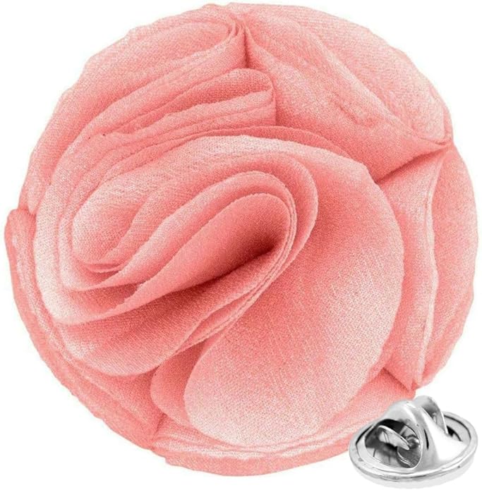 Rose Flower Lapel Pin by Vittorio Vico (48 - rose - pink) for Independent Retail Stores by Dubal Brothers