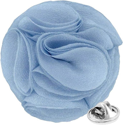 Rose Flower Lapel Pin by Vittorio Vico (51 - rose - sky) for Independent Retail Stores by Dubal Brothers
