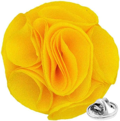 Rose Flower Lapel Pin by Vittorio Vico (53 - rose - yellow) for Independent Retail Stores by Dubal Brothers