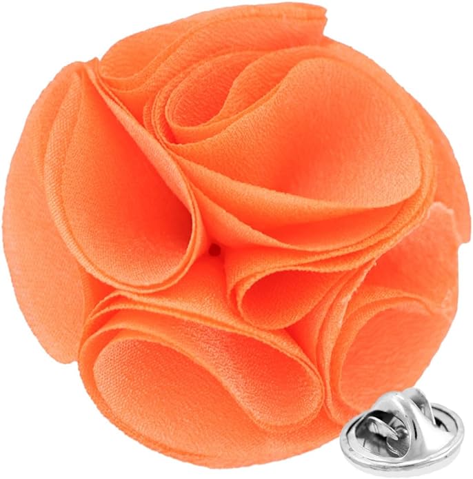 Rose Flower Lapel Pin by Vittorio Vico (73 - rose - coral) for Independent Retail Stores by Dubal Brothers