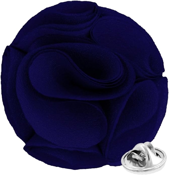Rose Flower Lapel Pin by Vittorio Vico (79 - rose - royal) for Independent Retail Stores by Dubal Brothers